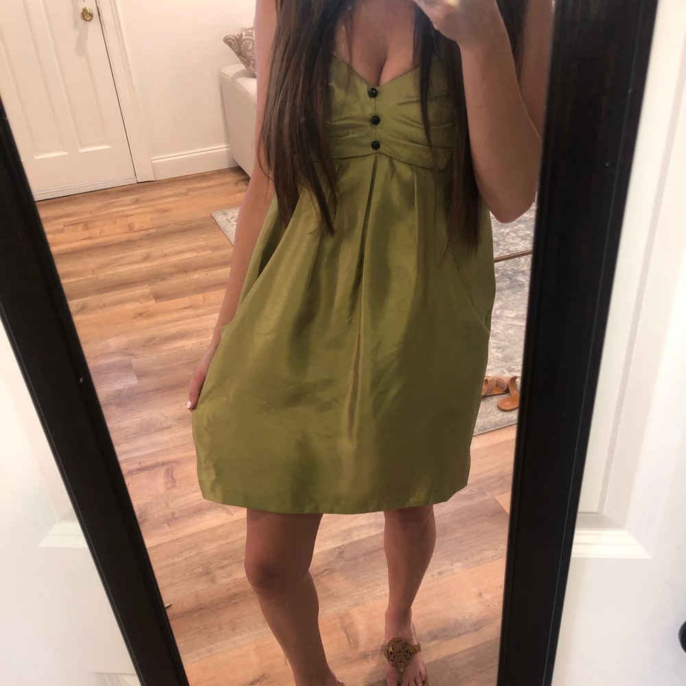 Beautiful Green Satin Like Dress